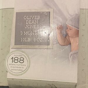 Baby Letter Board Set with White Frame